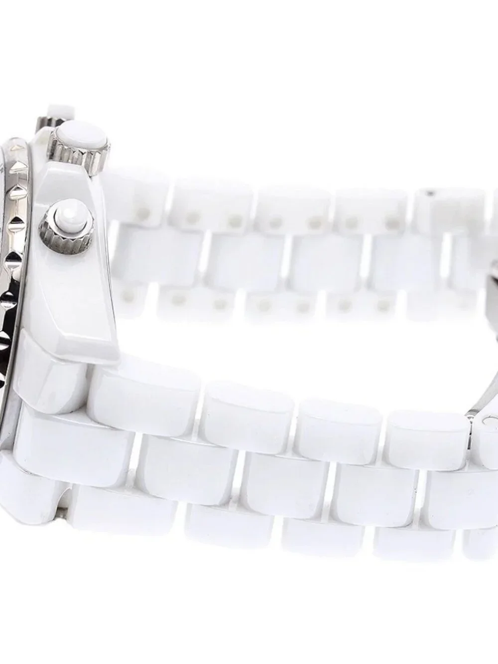 CHANEL J12 white ceramic H2009 9P diamond chronograph Automatic Men's_958300
